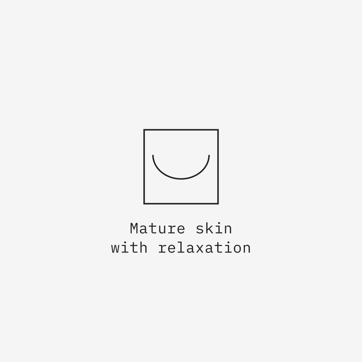 Mature skin with relaxation