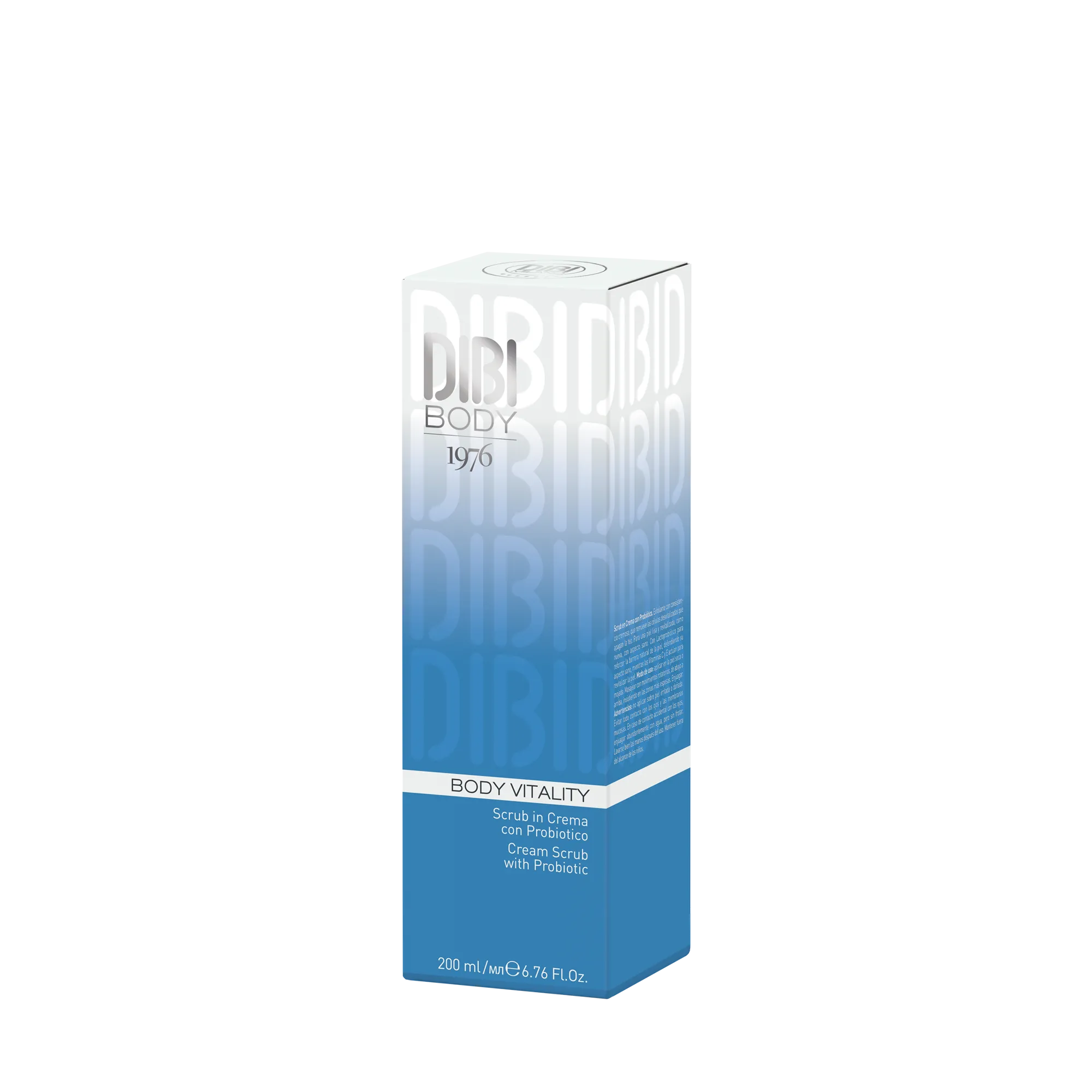 Confezione di scrub crema probiotico per cura del corpo