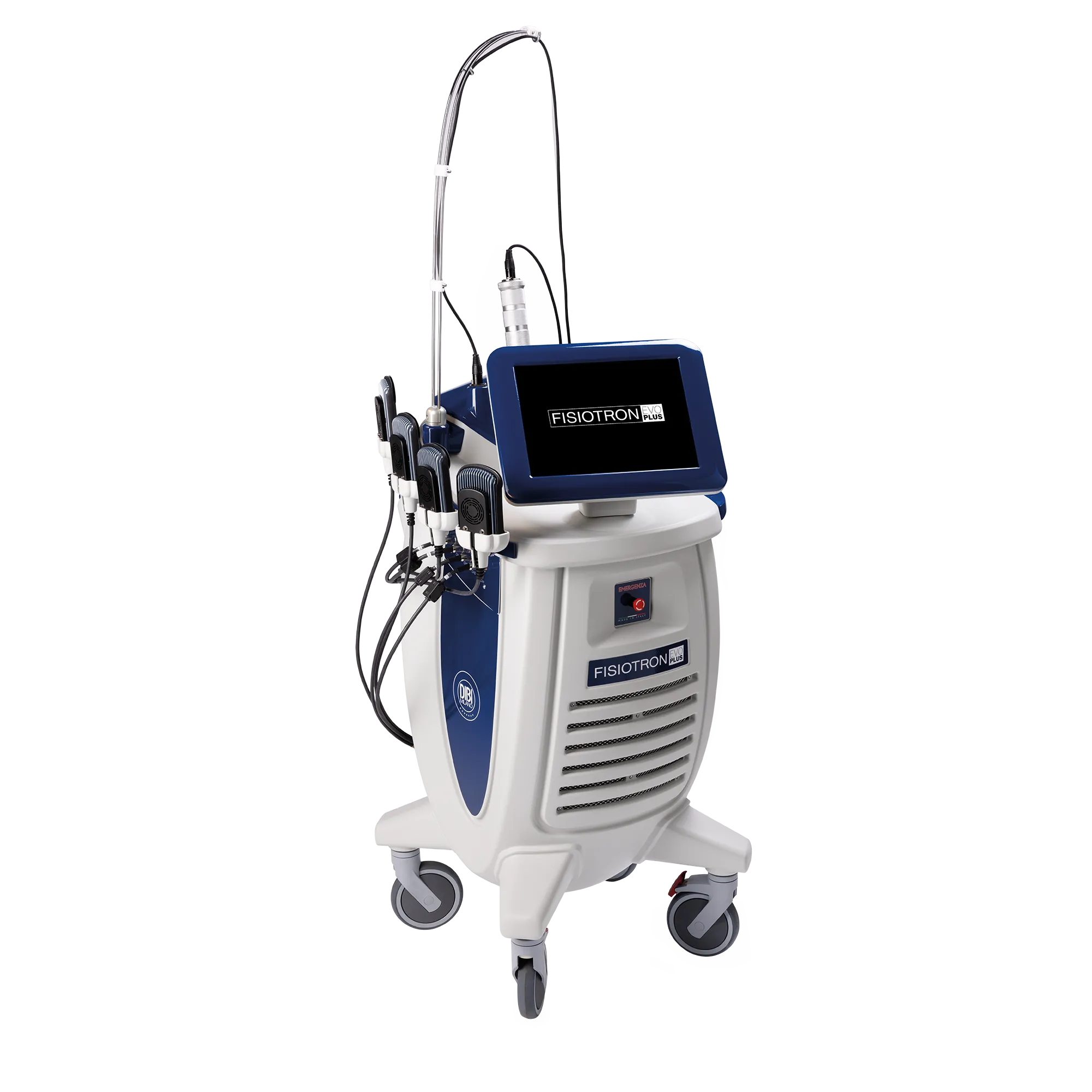 Máquina Fisiotron Evo Plus de DIBI Milano en blanco y azul